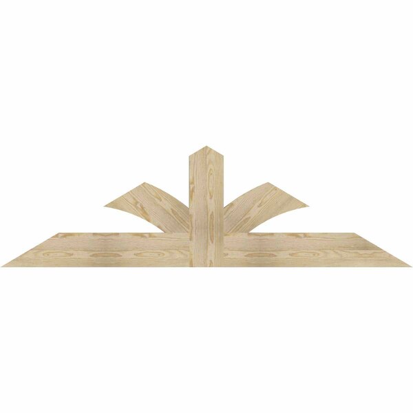 Ekena Millwork Richland Rough Sawn Timber Gable Bracket, Douglas Fir, 72"W x 21"H x 2"D x 6"F, 7/12 Pitch GBW072X21X0206RIC00RDF - main